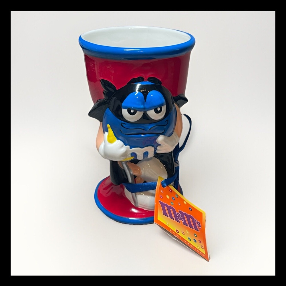 Blue M&M Halloween "Zorro" Mug WITH TAGS